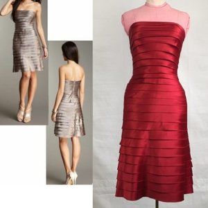 Stunning Red BCBG Laser Cut Tiered Dress NWOT